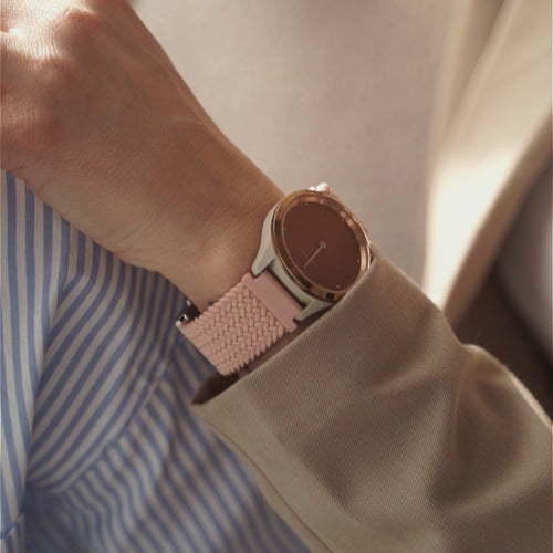 Bandz Bracelet tressé 'Parachute' Garmin Forerunner 170 (rose)