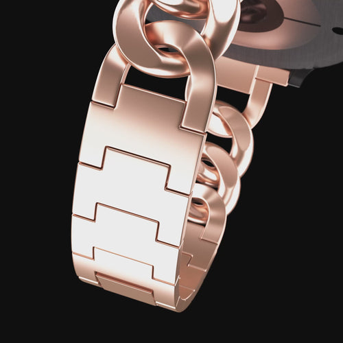 Bracelet chaîne en acier Siltcon Auréa (or rose)