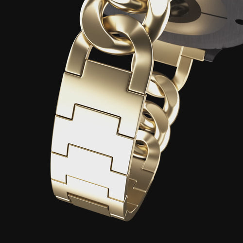 Samsung Galaxy Watch 4 - 44mm Steel Chain Strap (Gold)