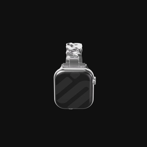 Bracelet acier chaîne Apple Watch (argent)