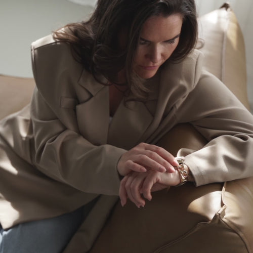 Bracelet chaîne en acier Apple Watch (or)