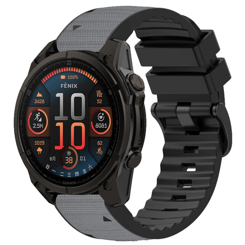 quickfit hybrid leather band grey