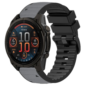 Bracelet hybride nylon Garmin Fenix 8 - 51mm (gris clair)