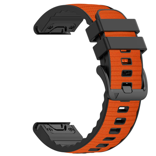Bracelet hybride nylon Garmin Fenix 8 Pro - 47mm (orange)