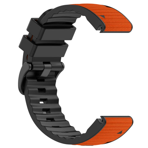 Bracelet hybride nylon Garmin Fenix 8 Pro - 47mm (orange)