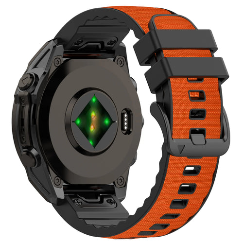 Bracelet hybride nylon Garmin Fenix 8 Pro - 47mm (orange)