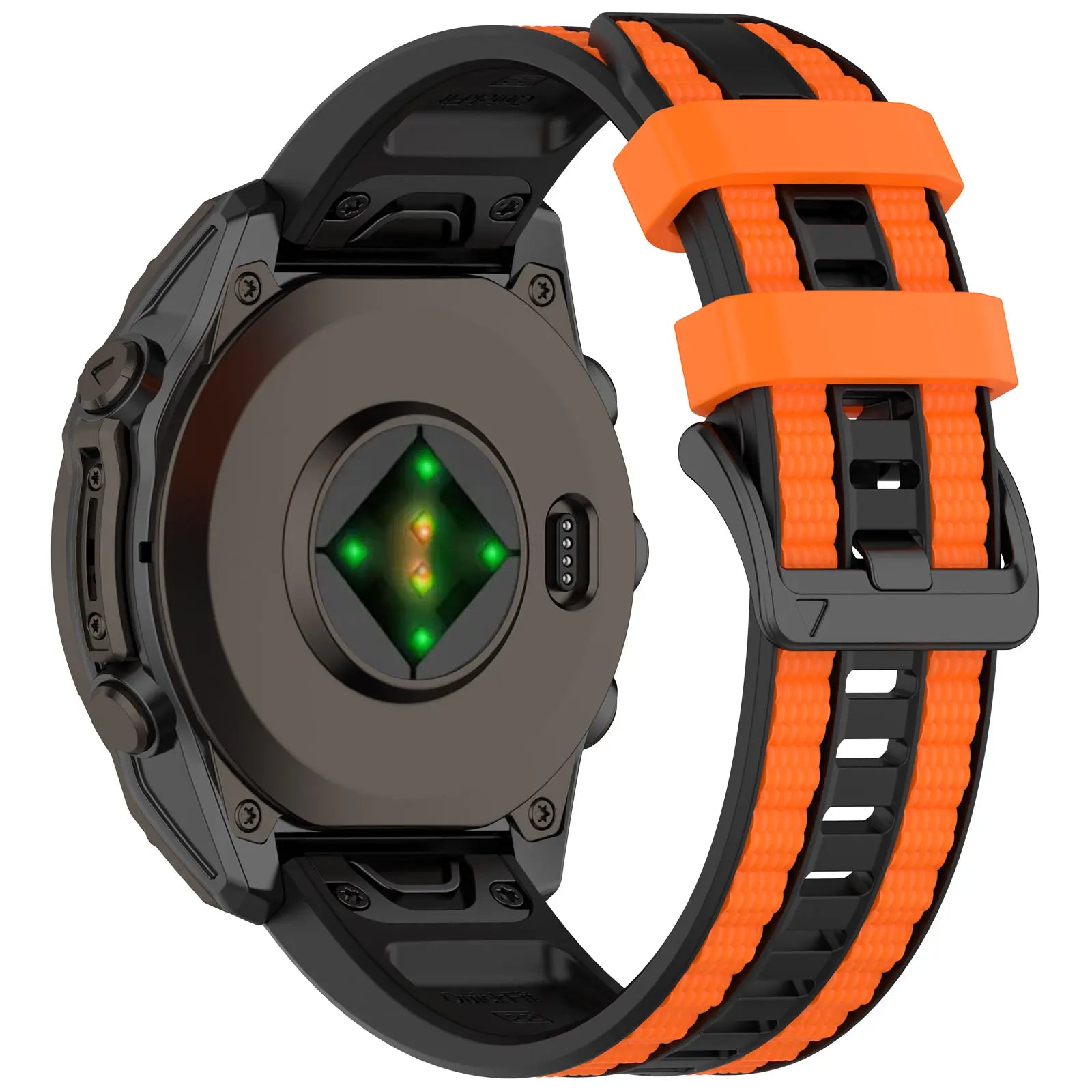 Garmin Fenix 8 Pro - 51mm Sport Grain Strap (Black/Orange)