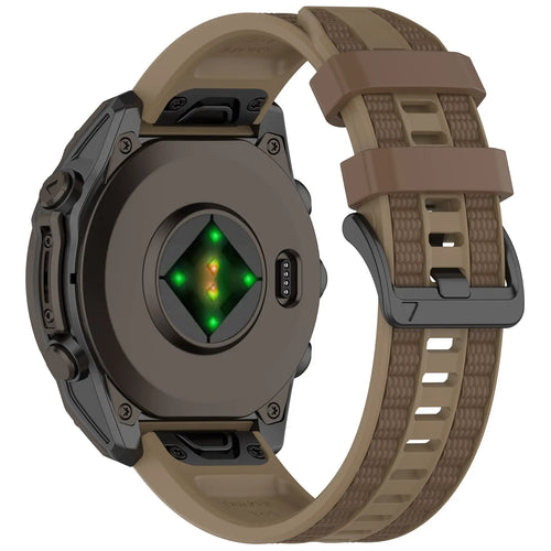 Bracelet sport grain Garmin Enduro 1/2/3 (kaki/brun)