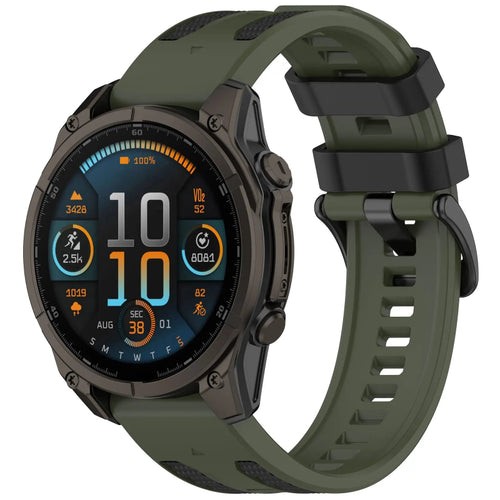 quickfit 22mm sport grain band green black
