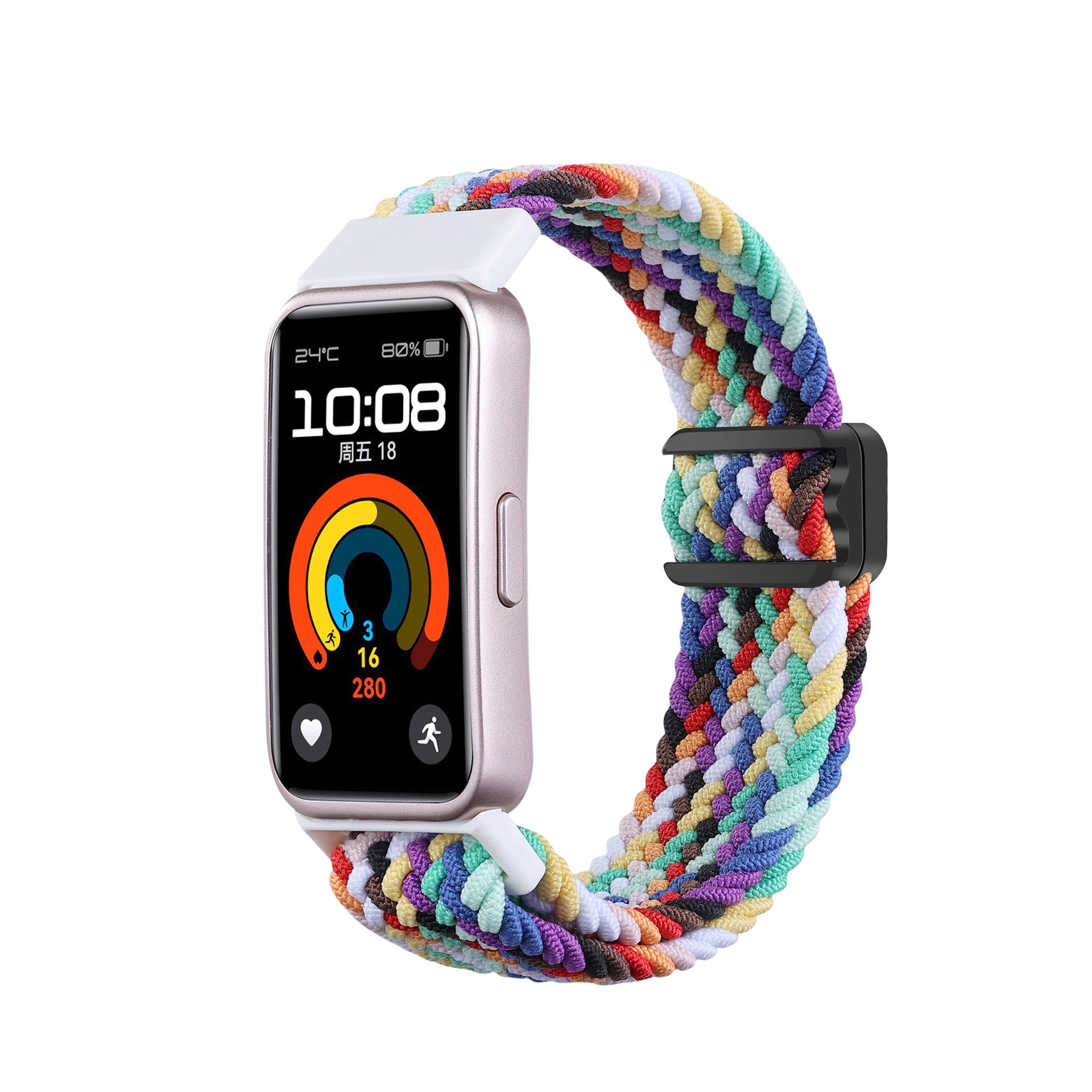 Bracelet tressé Huawei Band 8 (arc-en-ciel)