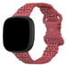 Bracelet silicone avec motif Fitbit Versa 4 (rouge)