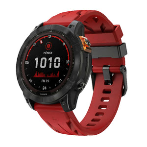 Bracelet silicone race Garmin Quatix 8 Pro - 47mm (rouge)