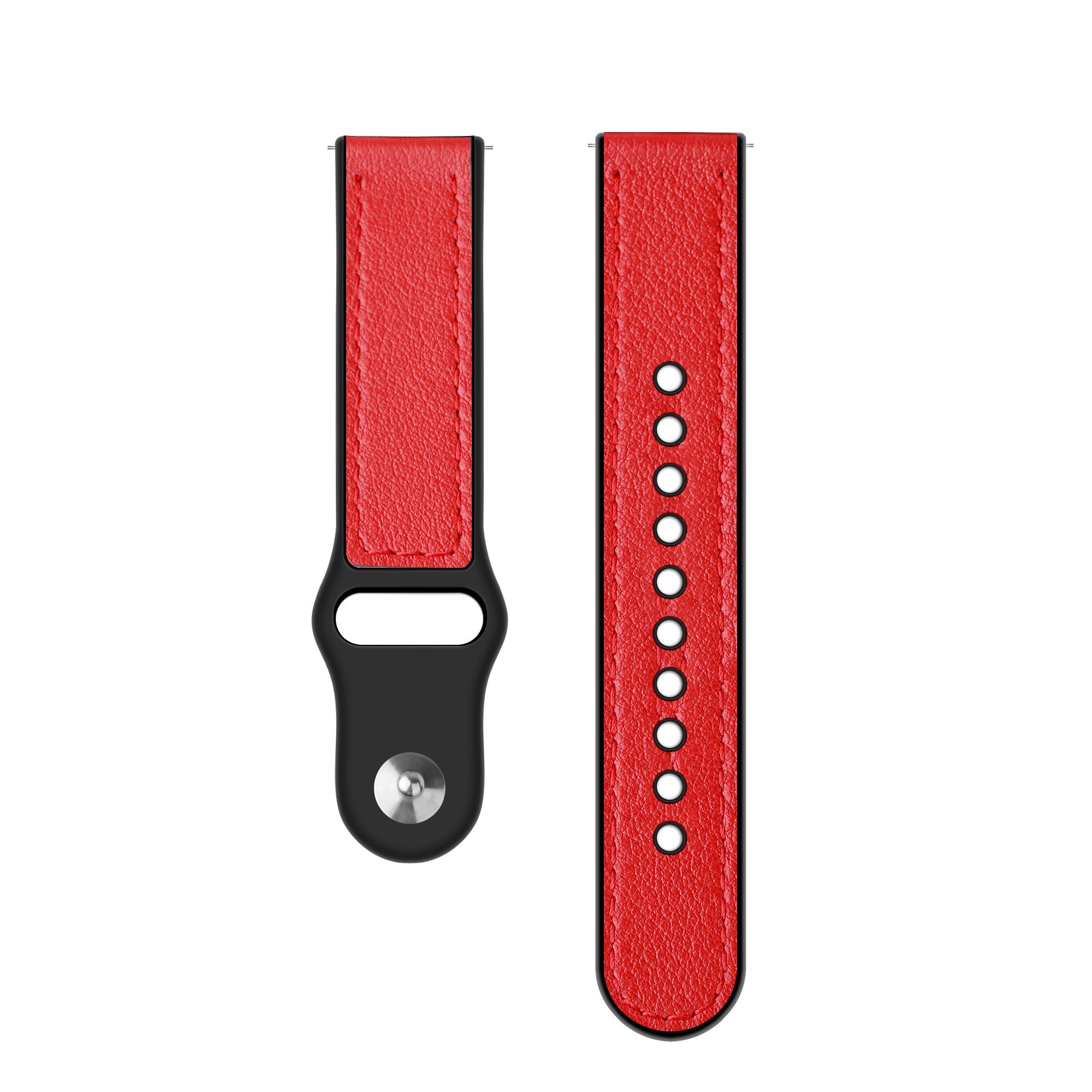 Bracelet cuir hybride Amazfit Bip 3 (Pro) (rouge)