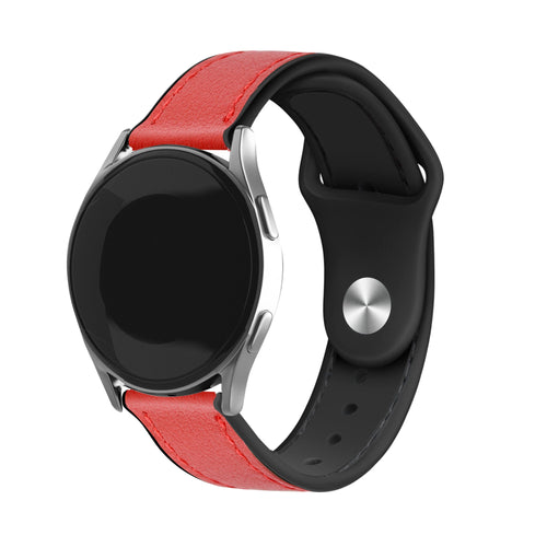 Amazfit GTS 4 Leather Hybrid Strap (Red)