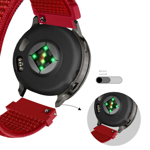 Bandz Bracelet nylon Loop Garmin Forerunner 245 (rouge)