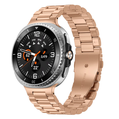 Bracelet acier Samsung Galaxy Watch 8 Classic (rose-doré)