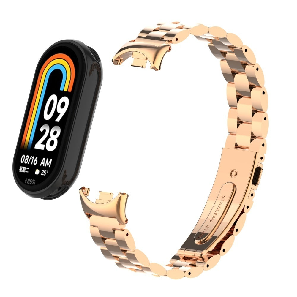 Bracelet acier Xiaomi Smart Band 10 (rose/or)