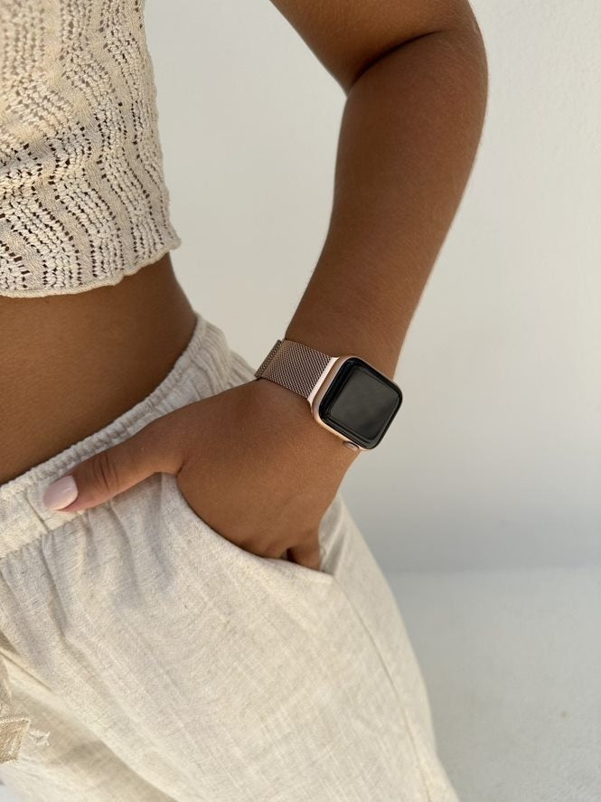 xoxo Wildhearts Apple Watch Milanese-Strap (Rose Gold)