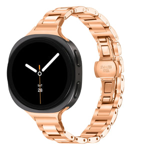 Bracelet acier fin Samsung Galaxy Watch 9 - 44mm (or rose)