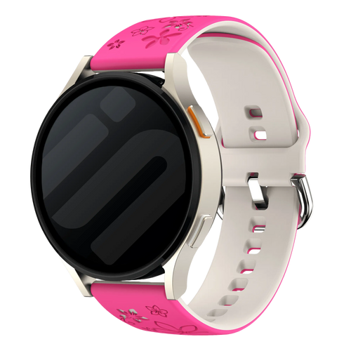 Coros Apex 42mm Flower Silicone Strap (Bright Pink/Starlight)