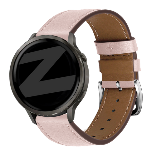 Bandz Bracelet cuir 'Deluxe' Garmin Vivomove 3s (rose)