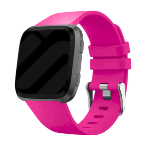 Bracelet silicone Fitbit Versa (rose vif)