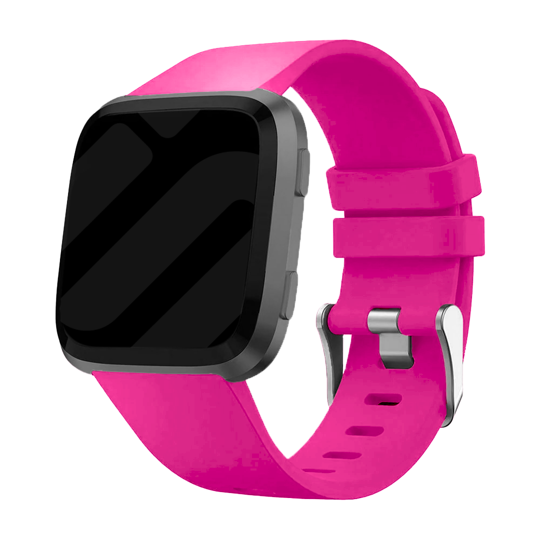 Bracelet silicone Fitbit Versa (rose vif)