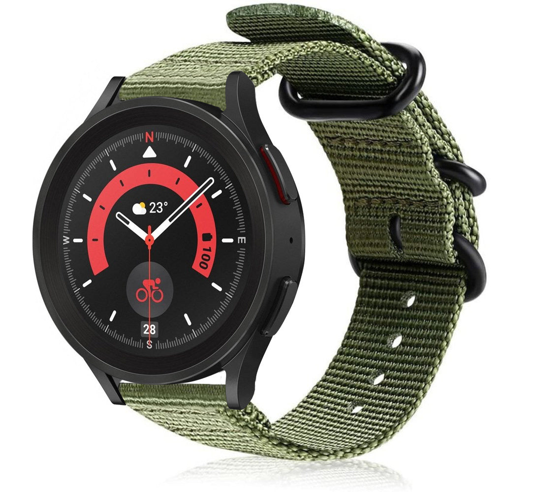 Samsung Galaxy Watch Pro Nylon Strap with Buckle (Green)
