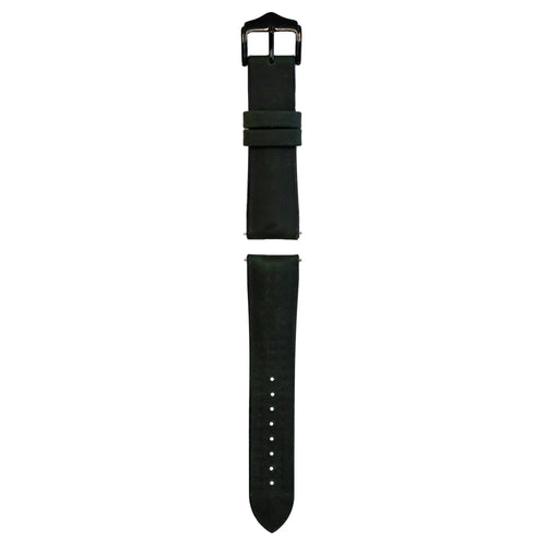 Bracelet silicone / cuir Samsung Galaxy Watch 3 41mm (vert)