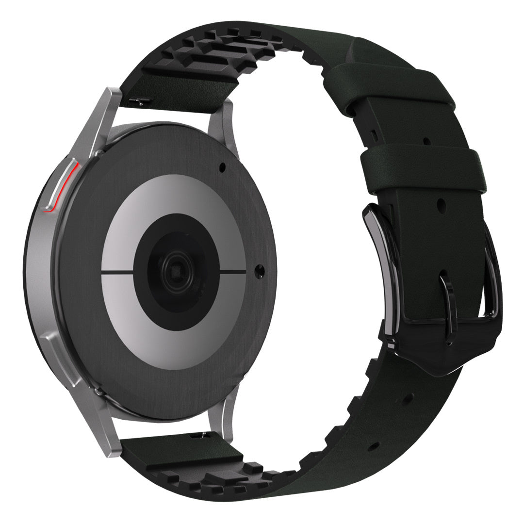 Bracelet silicone y cuir Honor Magic Watch 2 (vert)