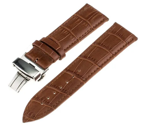 Amazfit Bip U (Pro) Luxury Leather Strap (Brown)