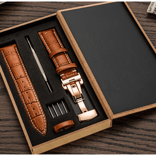 Bracelet cuir de luxe Amazfit Bip U (Pro) (marron)