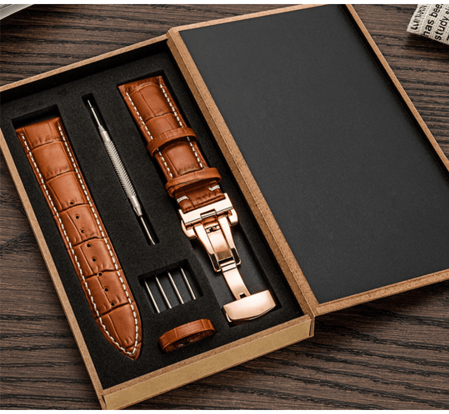 Bracelet cuir de luxe Amazfit Bip U (Pro) (marron)