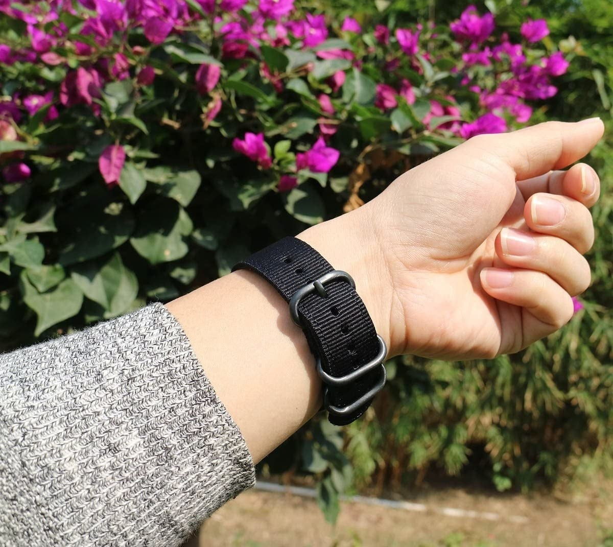 Bracelet nylon avec boucle Suunto Race 2 (noir)