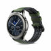 Bracelet silicone/cuir Samsung Gear S3 (noir/vert)