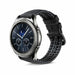Bracelet silicone/cuir Samsung Gear S3 (noir)