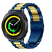 Bracelet acier Samsung Gear Sport (bleu/or)