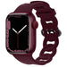 Bracelet silicone chaîne Apple Watch (vin rouge)