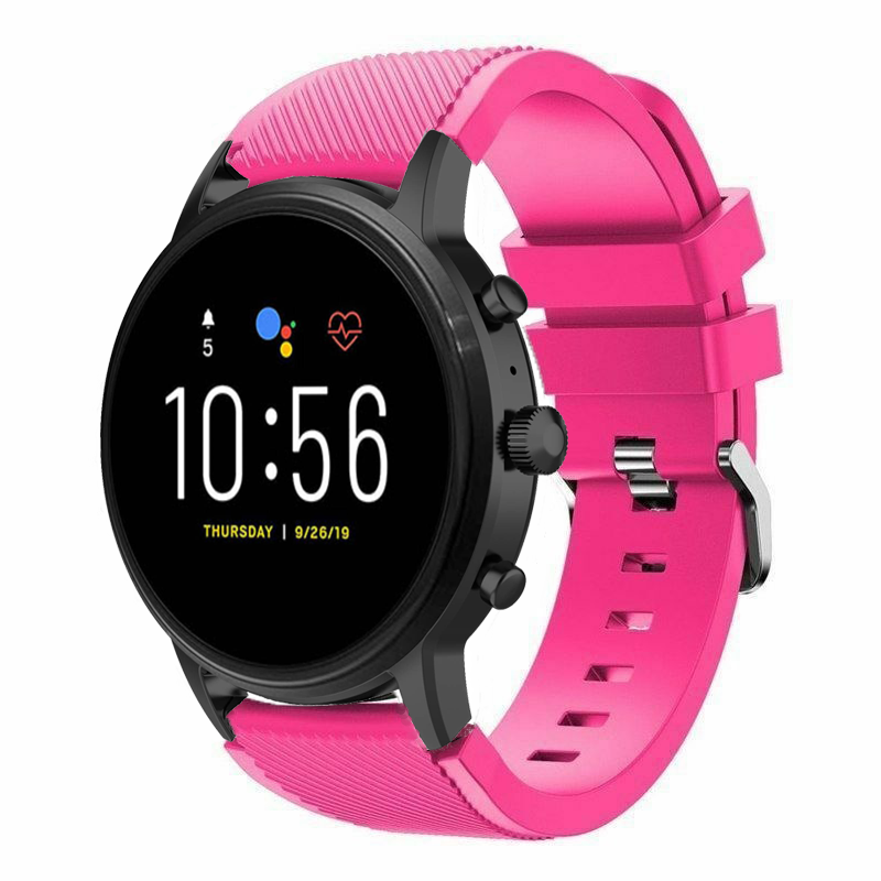 Bracelet silicone Fossil Gen 4 Explorist HR (rose clair)