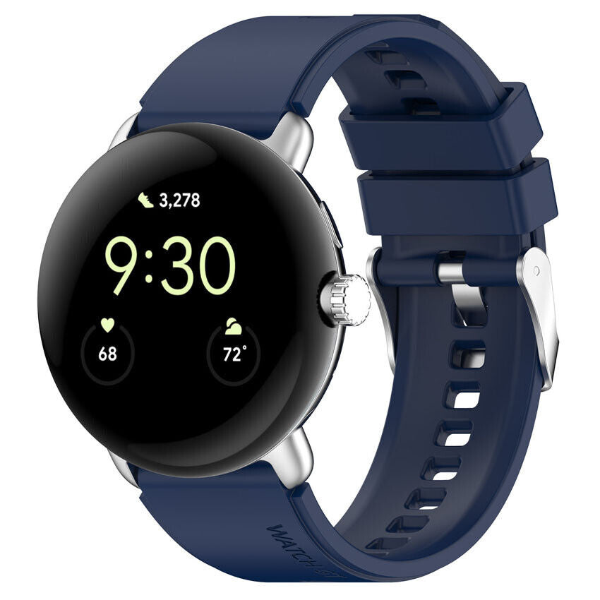 Bracelet silicone Google Pixel Watch 4 - 41mm (bleu foncé)