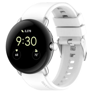 Bracelet silicone Google Pixel Watch 4 - 41mm (blanc)