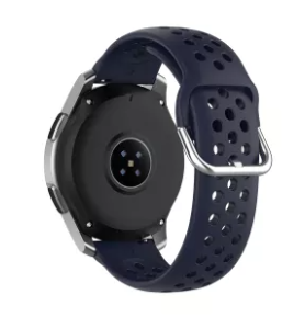 Bracelet silicone respirable Fossil Gen 4 Explorist HR (bleu foncé)