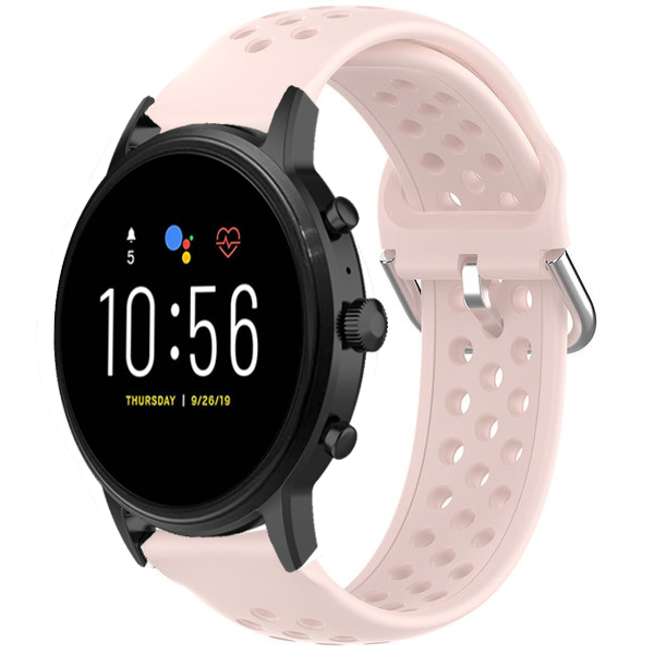 Bracelet silicone respirable Fossil Gen 4 Explorist HR (rose)
