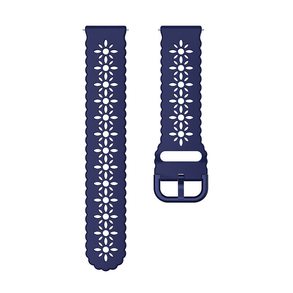 Withings Steel HR - 40mm Patterned Silicone Strap (Dark Blue)