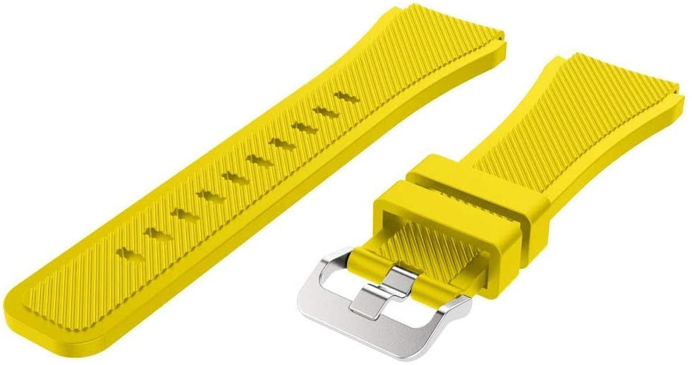 Bracelet silicone sergé Withings Steel HR Sport (jaune)