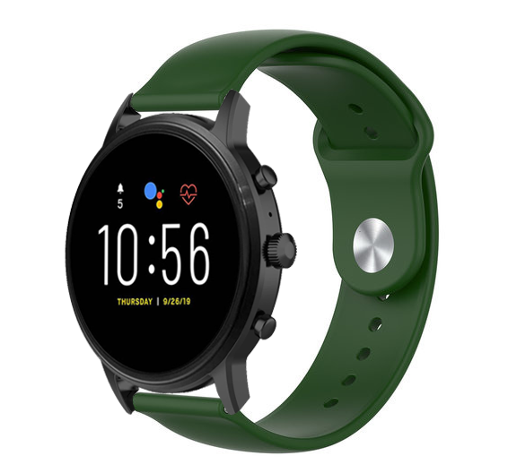 Bracelet sport Fossil Gen 4 Explorist HR (vert militaire)