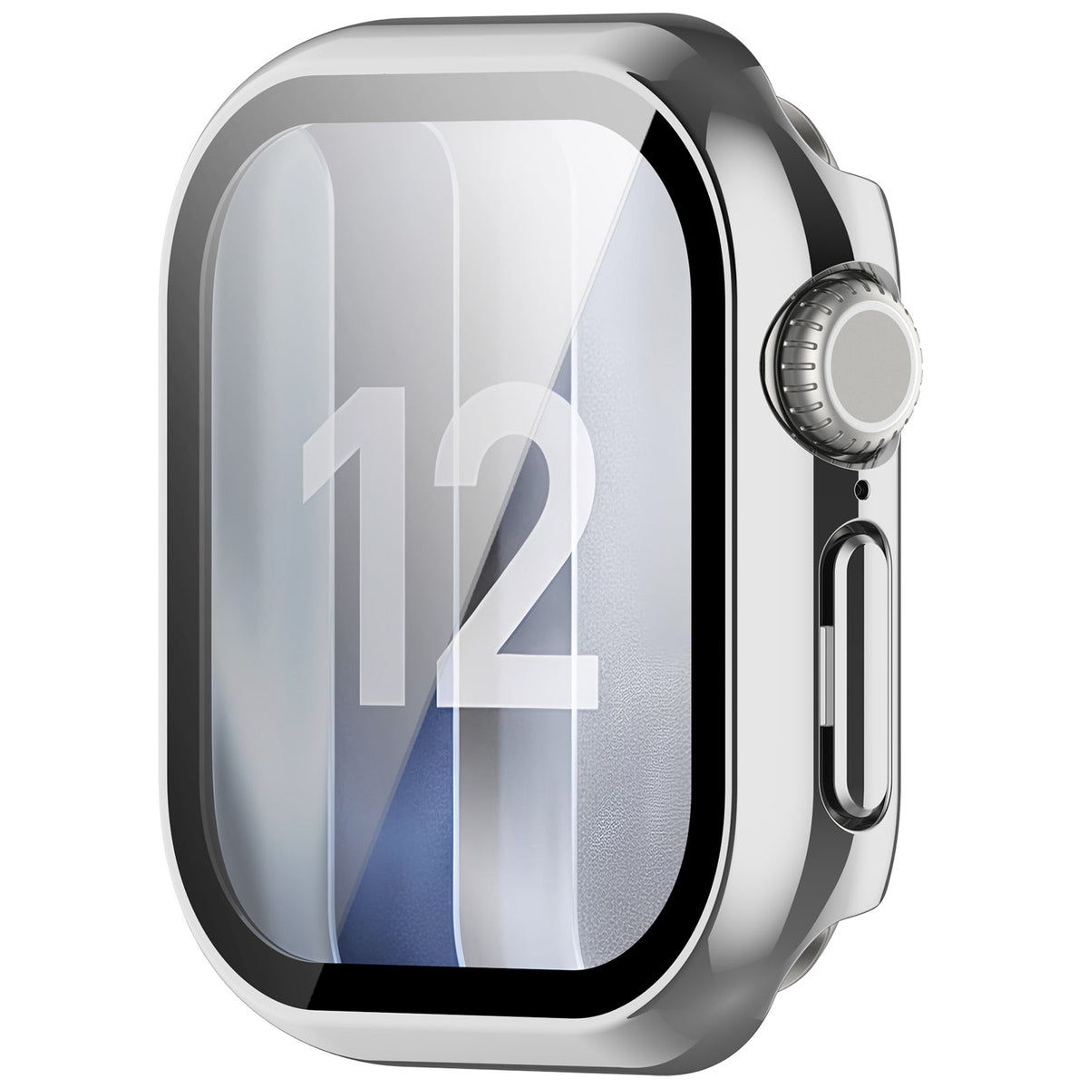 Apple Watch 12 - 42mm PC Case with Glass (Silver)