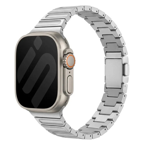 Bracelet titane magnétique Apple Watch (argent)
