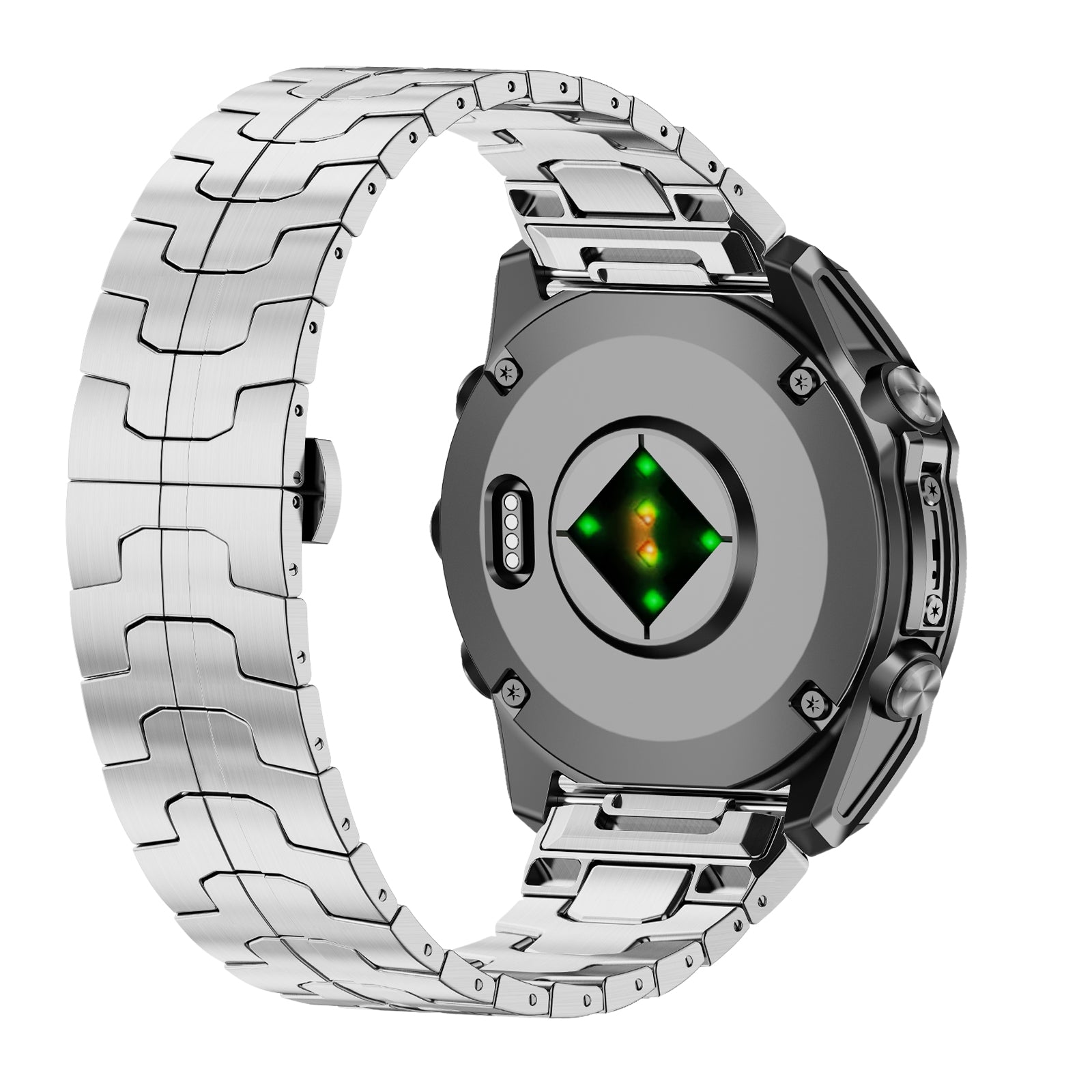 Bracelet acier 'Iron' Garmin Quatix 5 / 6 / 7 (argent)