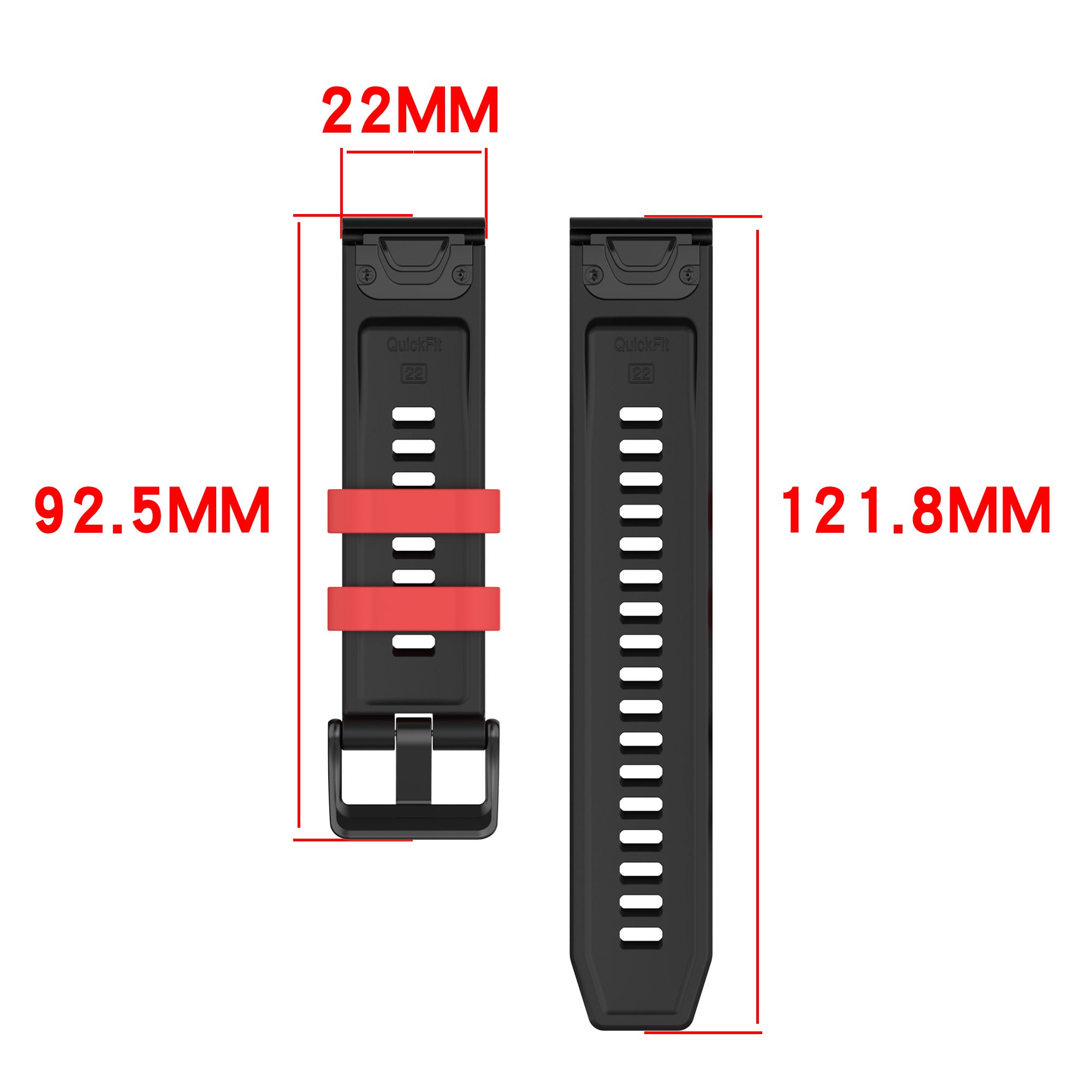 Garmin Fenix 5/6 Sport Grain Strap (Army Green/Black)